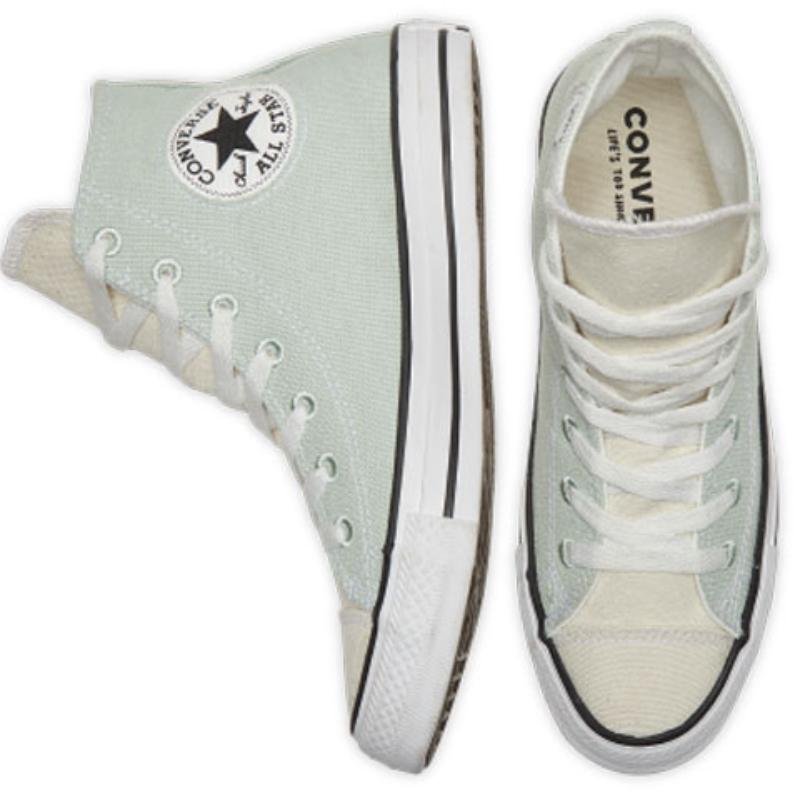 Converse Chuck Taylor All Star Удобные повседневные высокие кеды из парусины Унисекс Свежий зеленый