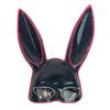 Glowing Bunny Mask Half Face Rabbit Mask Accessory for Halloween Party Supplies Pink and White