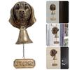 Vintage Bronze Dog Head Shape Resins Welcome Doorbell Outdoor Wall Hanging Decoration For Dog Lover Home Entrance Decors