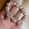 Жемчужный циркон квадратный браслет с бусинами в виде сердец французский ретро браслет легкой роскоши темперамент изысканные высококачественные ювелирные изделия женские