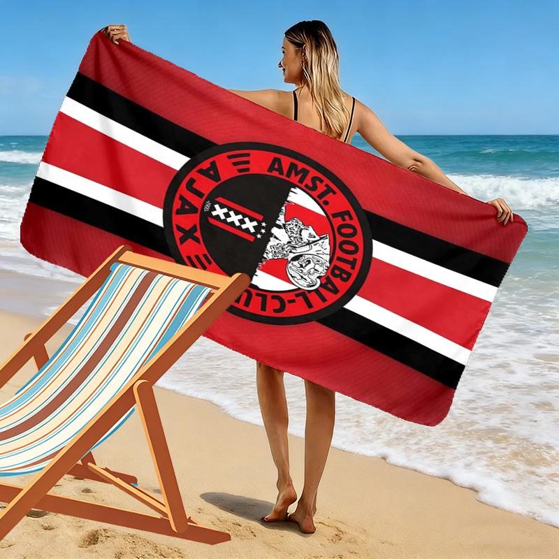 AFC Ajax Print Beach Towel, Large Soft Quick Dry Towel for Beach Camping Swimming