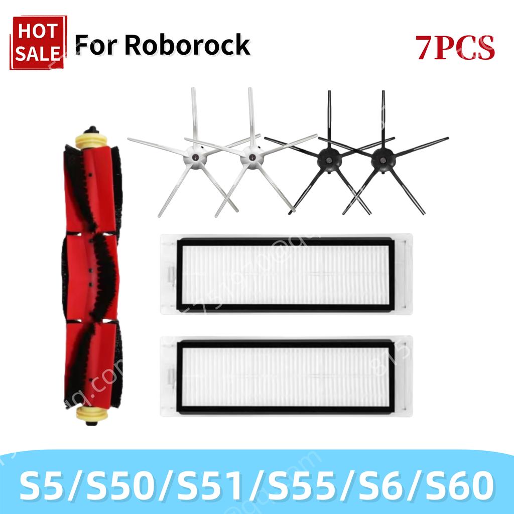 For Roborock S5 S50 S51 S55 S6 S60 S6 Pure Vacuum Cleaner Accessories HEPA Filter Mop Cloth Side Main Brush Spare Parts