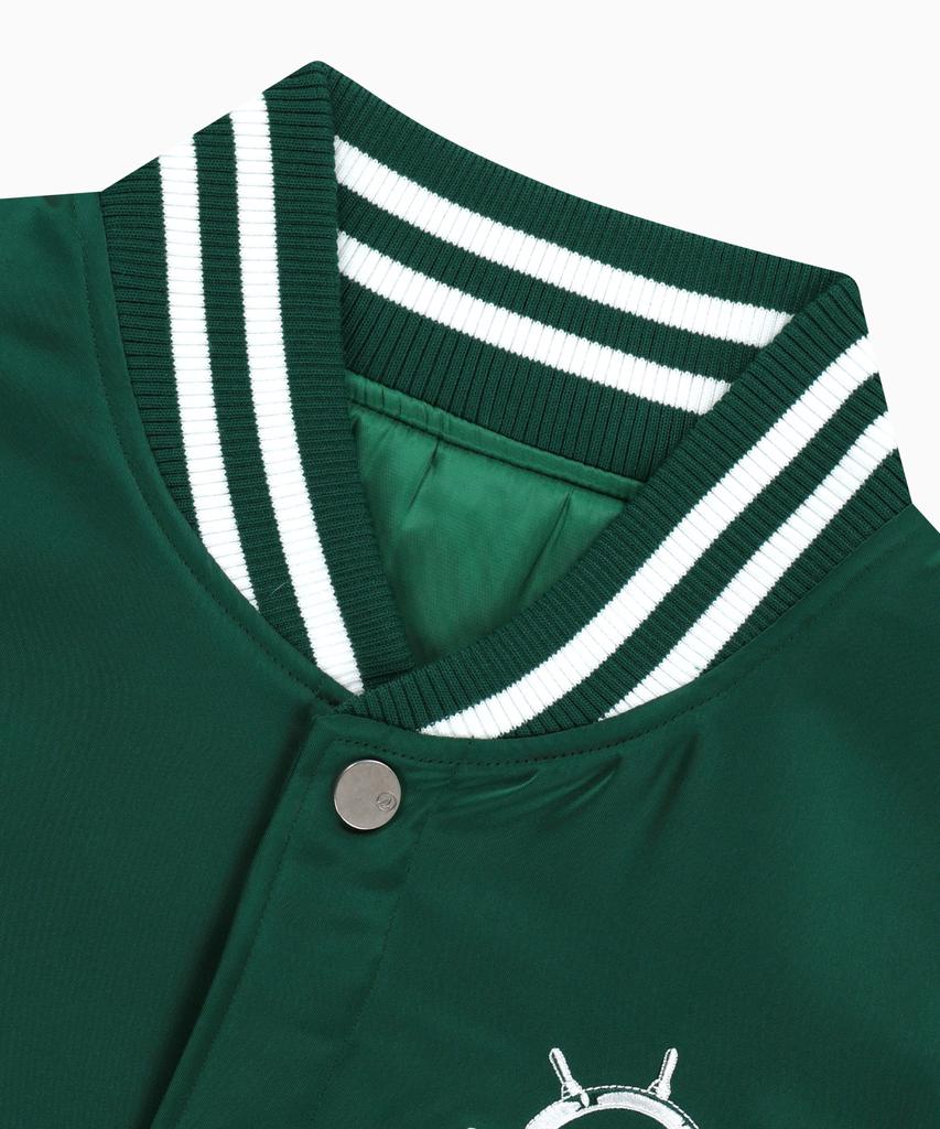 Sperry Heritage Satin Varsity Jacket_Green [Sprj_0003]