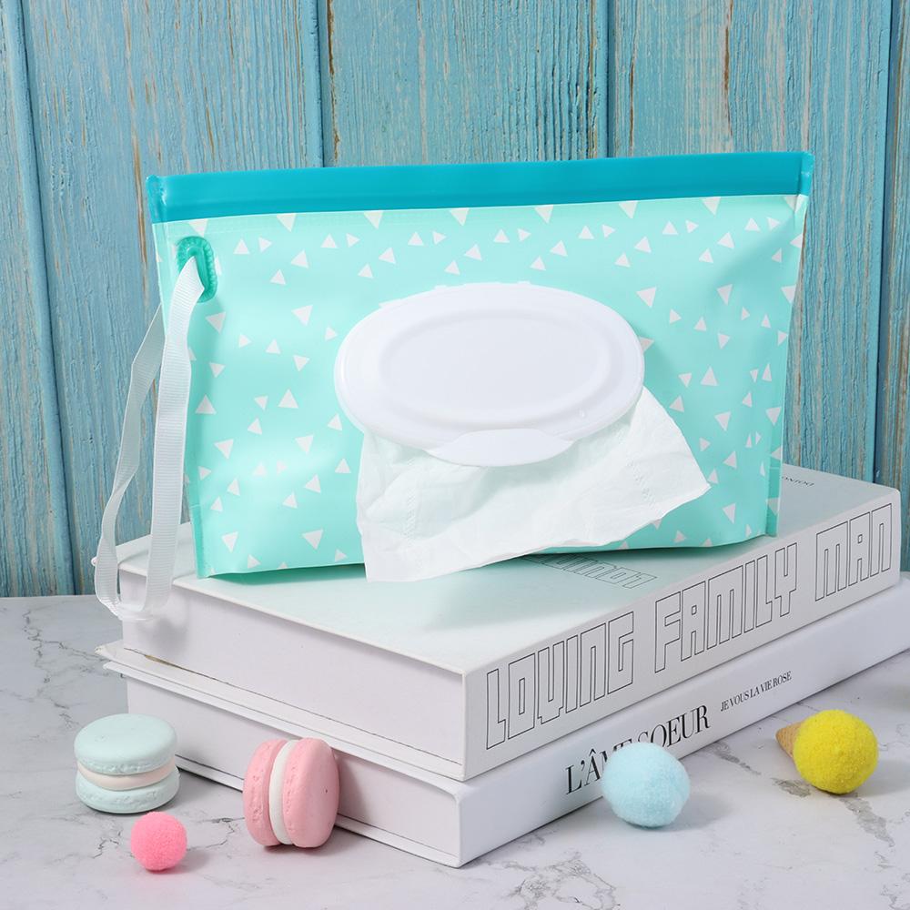 Flip Cover Cosmetic Pouch Stroller Accessories Napkin Storage Boxes Cute Wet Wipes Bag