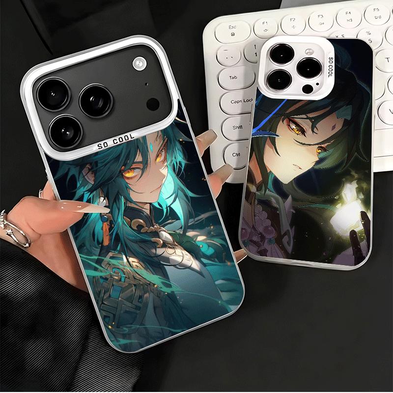 Мягкий чехол для телефона Genshin Impact Сяо для iPhone 15 16 17 Pro Max 17Air 16E 14 Plus 13 12 Mini Ударопрочный чехол Задняя крышка
