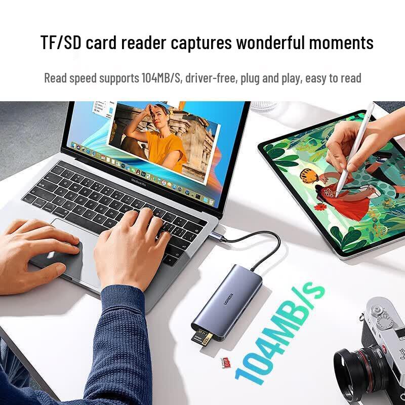 Ugreen 6-в-1 адаптер Type-C на HDMI/VGA, штекер CN (адаптер в комплекте)