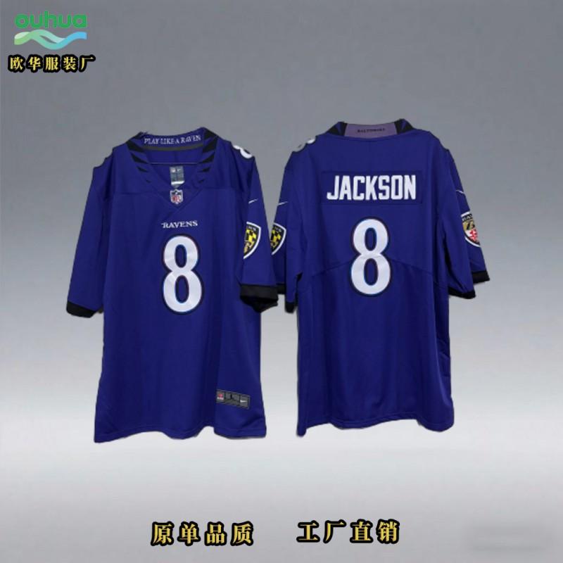 Customizable NFL Baltimore Ravens Jersey Embroidered Football Uniform Men Women Fall Winter Sports Fan Apparel