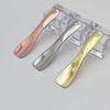 1Pcs Metal Zinc Mini Cosmetic Spatula Curved Scoop Gold Silver Makeup Mask Cream Spoon Eye Cream Stick Beauty Scoop