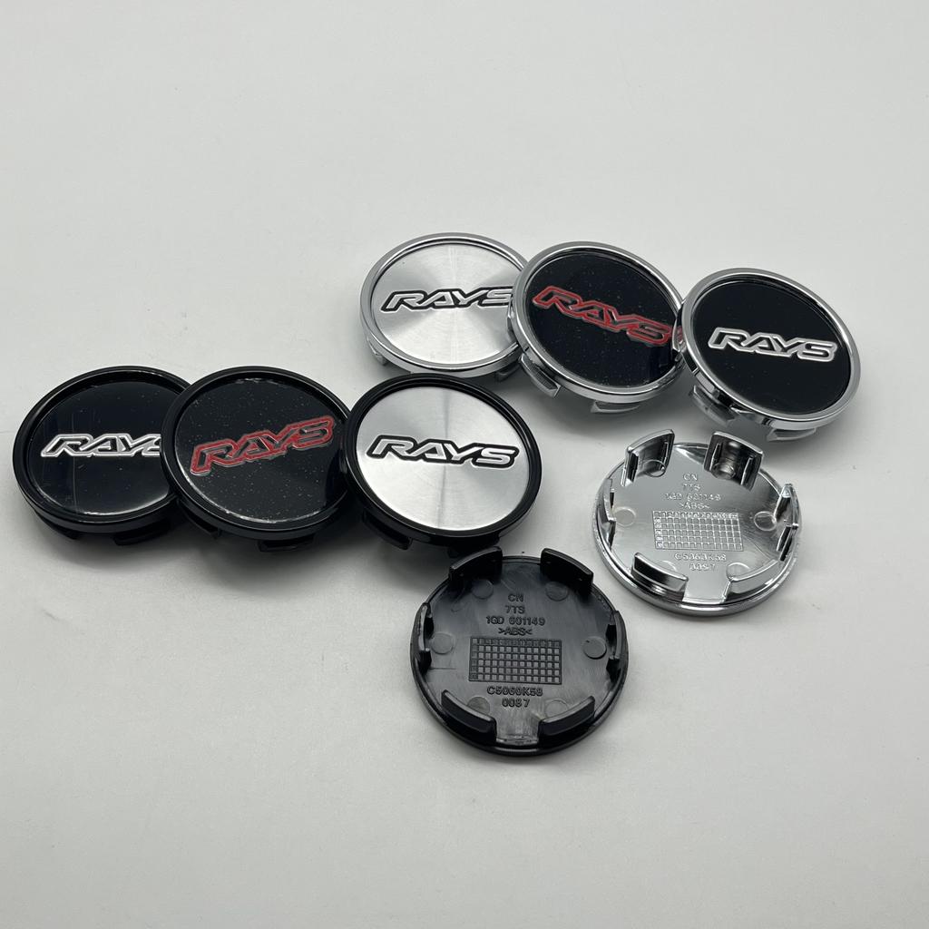 4pcs/Set High-Quality New 58mm K58mm For RAYS Emblem Logo Car Wheel Center Hub Caps Auto Replaces Styling Decoration Accessories