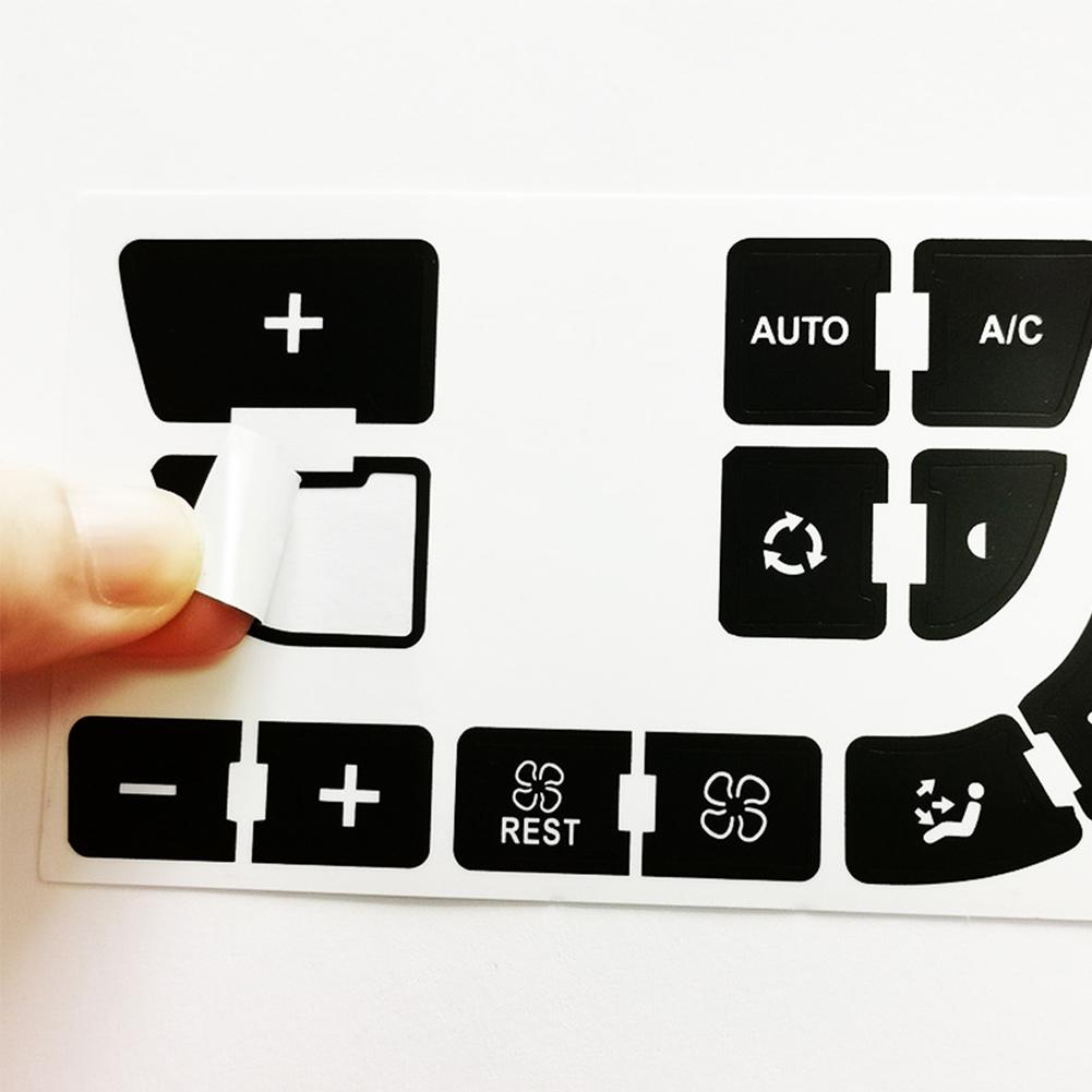 Автомобильный виниловый центральный пульт управления кнопка ремонта наклейка кондиционер климат-контроль панель отделка для Citroen C4 Grand Picasso Y6V9