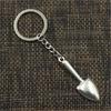 New Fashion Men 30mm Keychain DIY Metal Holder Chain Shovel Spade Trowel Gardening 51x16mm Silver Color Pendant Car Keychain