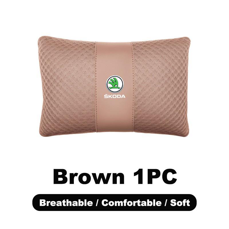 Car Seat Headrest Lumbar Support Cushion Pillow For Skoda S Fabia 2 Superb Octavia 2 Karoq VII Yeti Scala Kamiq VRS Accessories