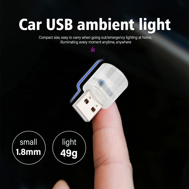 For Volkswagen VW Car USB LED Ambient Light Decorative Atmosphere Lamp Tiguan CC Jetta Polo Golf 4 5 6 Passat B5 B6 B7 CC