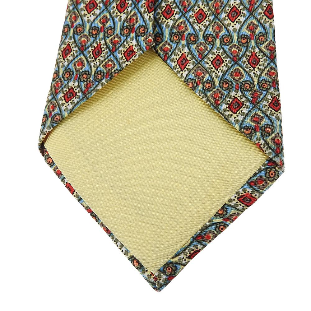 USED HERMES necktie silk Green system business Fashionable Overall handle mens