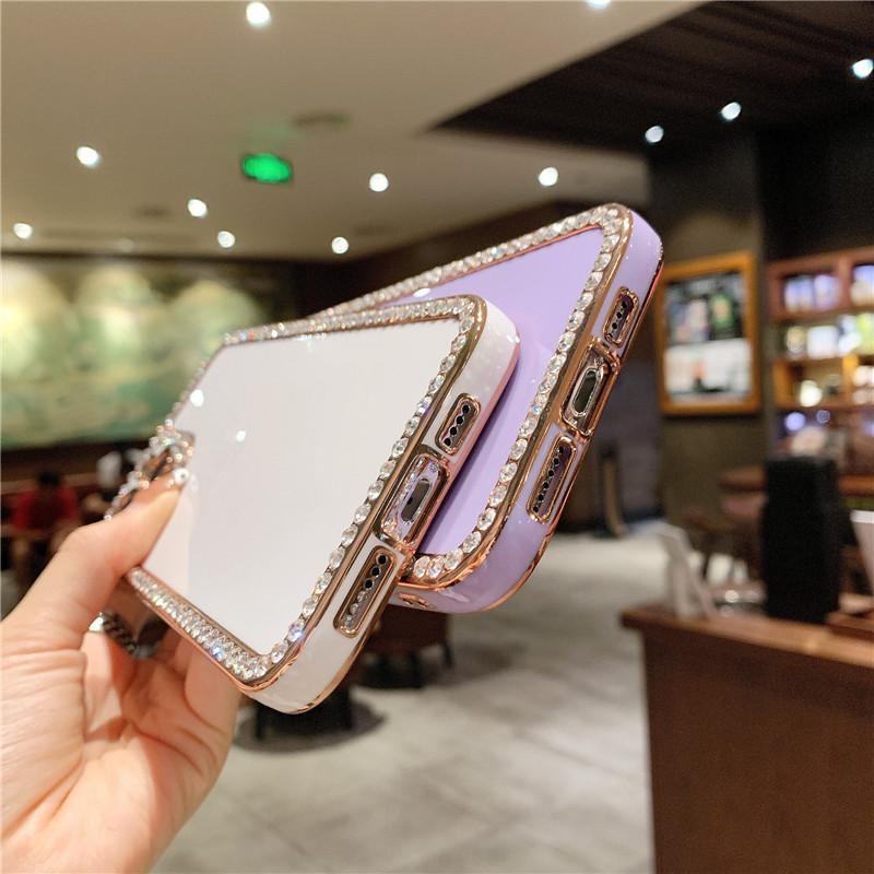 Мягкий чехол с блестящими бриллиантами и кристаллами для iPhone 15, 14, 13, 12, 11 Pro max/Samsung S22 S21 S23 Ultra A13 A23 A33 A53 A12 A22 A32 A52 A14 A54, мягкий чехол из ТПУ