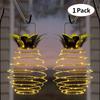 Solar Light Pineapple Iron Lantern Led Copper Wire Light String Outdoor Waterproof Garden Decorative Hanging Lights