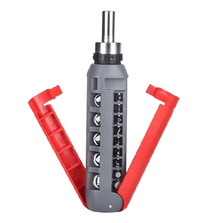 Эргономичная трещоточная отвертка, набор из 14 предметов, регулируемая, с угловой и нескользящей рукояткой, для домашнего или мастерского использования, инструмент для ремонта