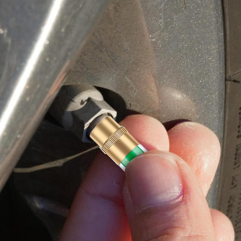 Tire Pressure Gauge Caps Tire Valve Caps Pressure Indicator 4pcs Tire Pressure Monitor Car Tire Air Caps Valve Stem Caps Sensor