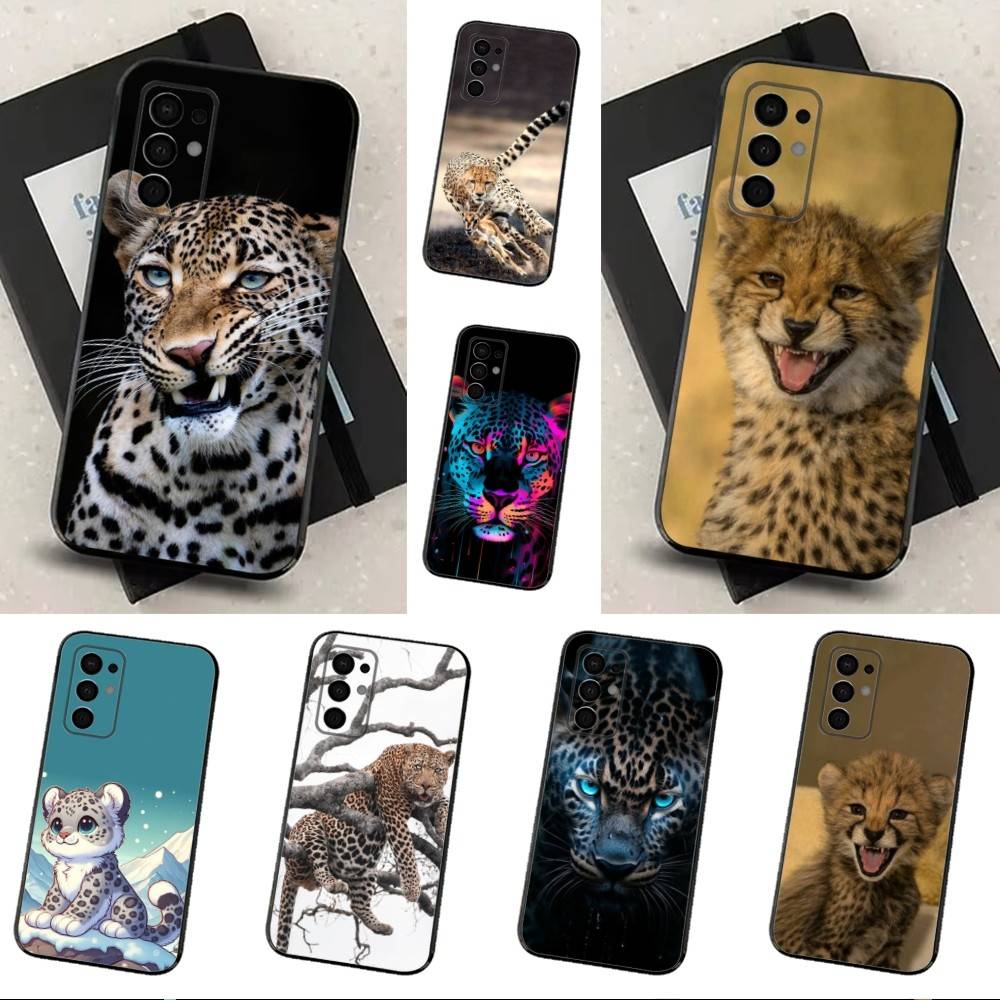 Крутая Леопардовая Для Samsung Galaxy A73,31,8,9,52,J7,22,Note,72,41,71,53,32,Мягкий Черный Силиконовый Чехол