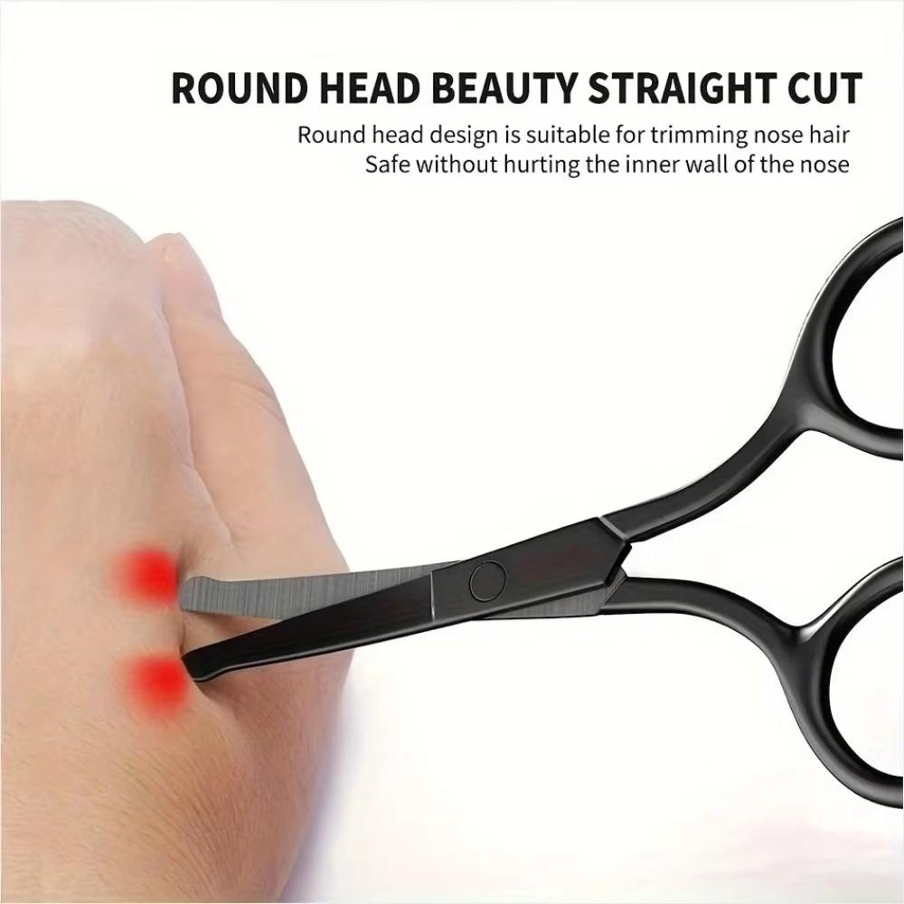 Stainless Steel Nose Hair Cut Black Eyebrow Trimming Nose Ear Hair Remover Trimmer Beauty Tool