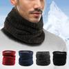 Thick Knitted Collar Scarf Circle Loop Scarves Winter Neck Gaiter Neck Warmer Fleece Lined Scarf
