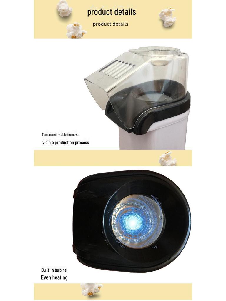 Мини-машина для приготовления попкорна: Автоматический, удобный для детей, для домашнего использования (США 110 В/ЕС 220 В)