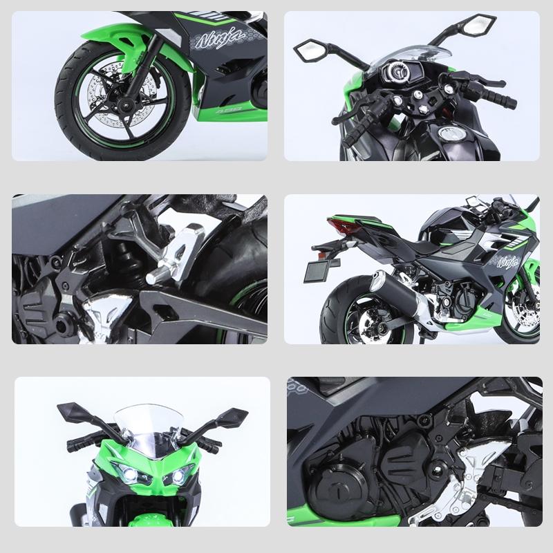 1/12 KAWASAKI Ninja 400 игрушечный мотоцикл миниатюрная литая металлическая модель 1:12 супер спортивных звуковых и световых коллекций в подарок для мальчика