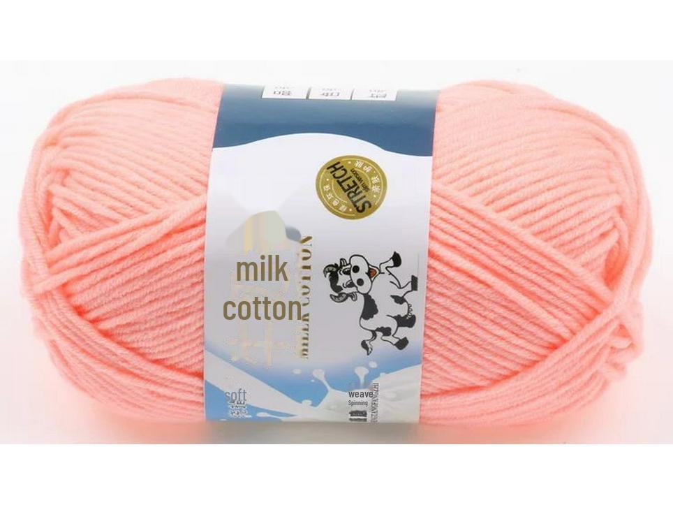 Комплект из 5 нитей детской шерстяной шапки и шарфа из молочной хлопковой пряжи средней толщины, ручная работа