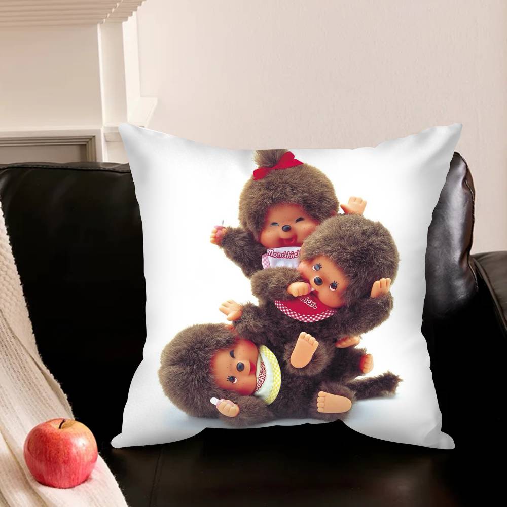 Милая Наволочка M-Monchhichi-I для Дивана Комнаты Офиса Декор Защитная Наволочка для Подушки Подарок на День Святого Валентина На заказ