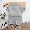 Комплект для мальчиков 0-5 лет Детская рубашка-поло с короткими рукавами Повседневные шорты Комплект из двух предметов Удобная одежда Для малышей-мальчиков