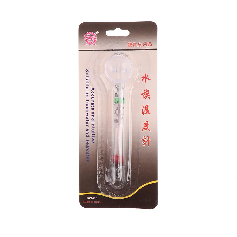 Аквариумный стеклянный термометр для измерения температуры воды в аквариуме с присоской