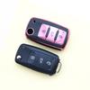 3 кнопки для Volkswagen VW Passat Tiguan Beetle Polo Golf Caddy T5 Up Eos Skoda Octavia Seat Leon Altea чехол для ключа автомобиля из ТПУ кожи