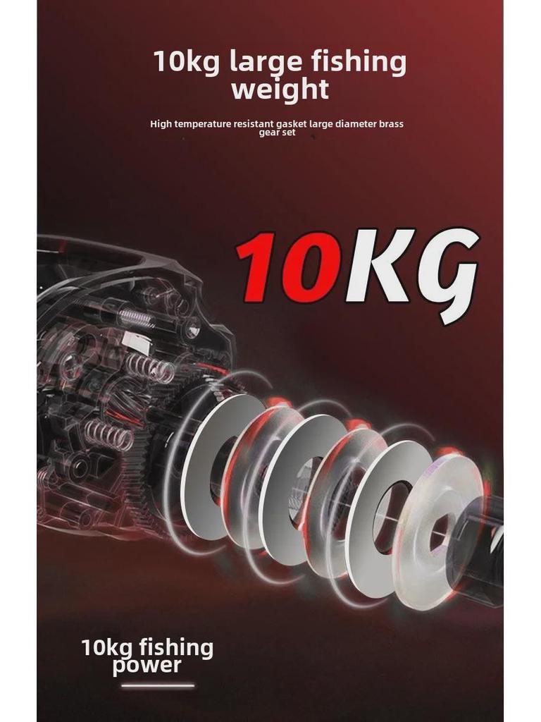 Red Fox Full Metal Long-Distance Casting Reel - Anti-Explosion Line, Big Creature Sea Fishing Lure, Strong Black Thunder Design