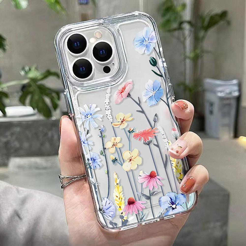 Чехол для телефона Samsung A56 5G Galaxy A55 A36 A26 A16 A15 A35 A34 A33 A54 A53 A52s A25 A14 A13 A06 A05s A05 Мягкий ТПУ Чехол с цветами