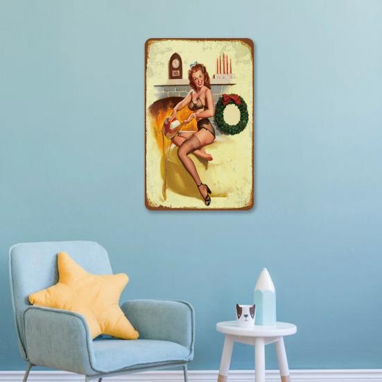 Плакат оловянные таблички с принтом, сексуальный изысканный ретро-стиль, женский узор, жестяная табличка для дома