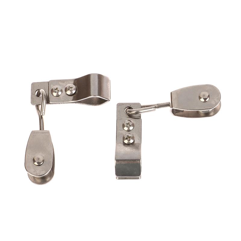 2Pcs Heavy Duty 304 Stainless Steel Pulley & Clamps For Shade Sail Installation Outdoor Garden Sun Shade Pipe Clips Hardware