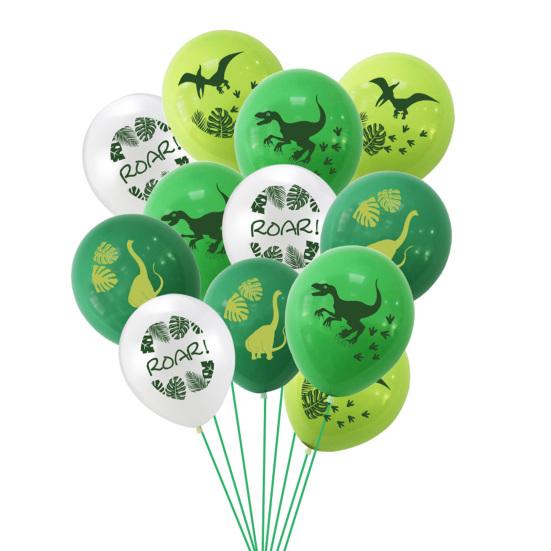 1 Set 12Inch Emulsion Dinosaur Balloon Set Happy Festival Birthday Balloons Kit for Home
