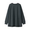 MUJI Stretch Sweatshirt Oversize Pullover FDE55A3S Dark Gray M Set of 2 Women's