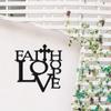 Faith, Love, Hope Metal Wall Art – Hanging Sign Collection for Home, Porch, Office, and Terrace Decoration
