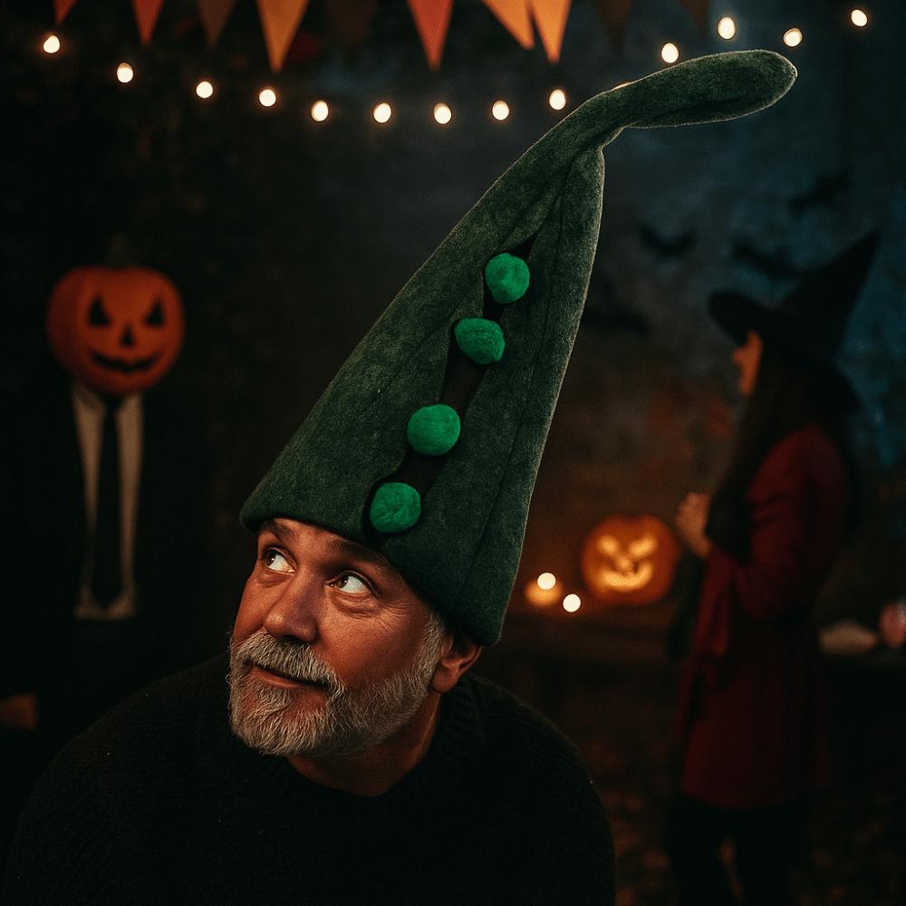 Polyester Halloween Cosplay Costume Prop Pea Wizard Role Play Caps Halloween Theme Party Props