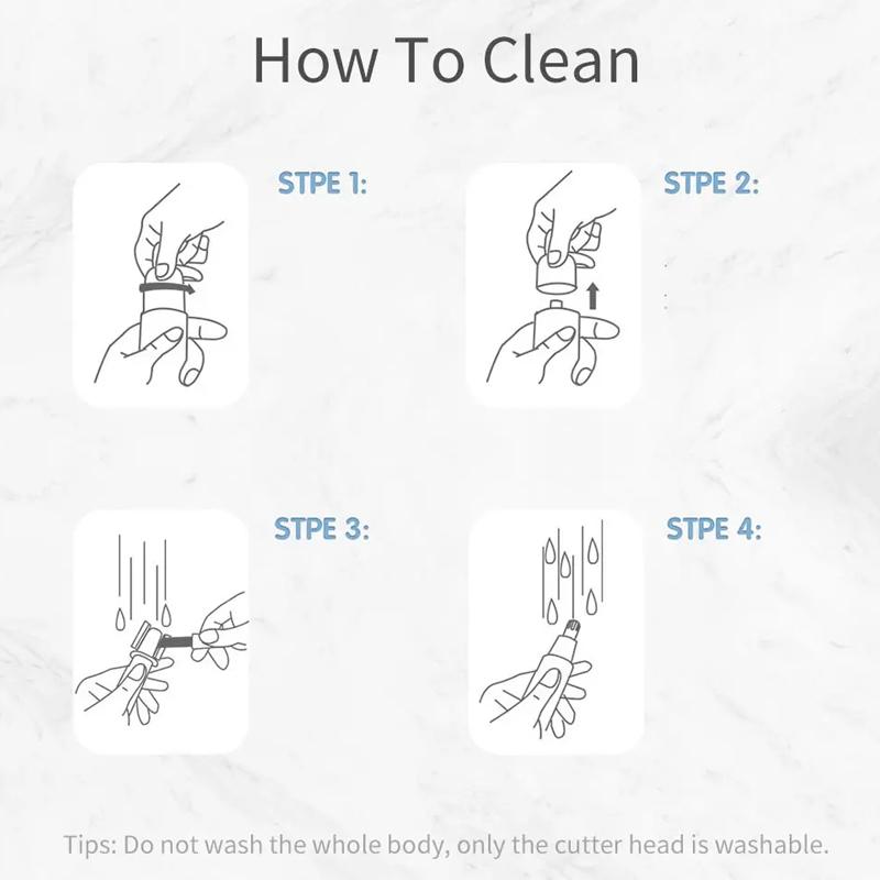 Xiaomi Электрический триммер для волос в носу ShowSee C1-BK Портативный Съемный Моющийся Двусторонняя вращающаяся на 360° режущая головка Моющаяся