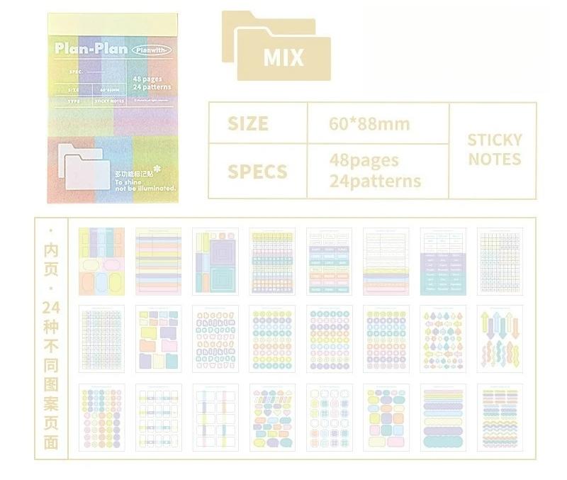 Многофункциональные наклейки и заметки, Заметки, Дневники, Вырезки, Маркеры, Наклейки, Школьные канцелярские товары, Удобно и практично