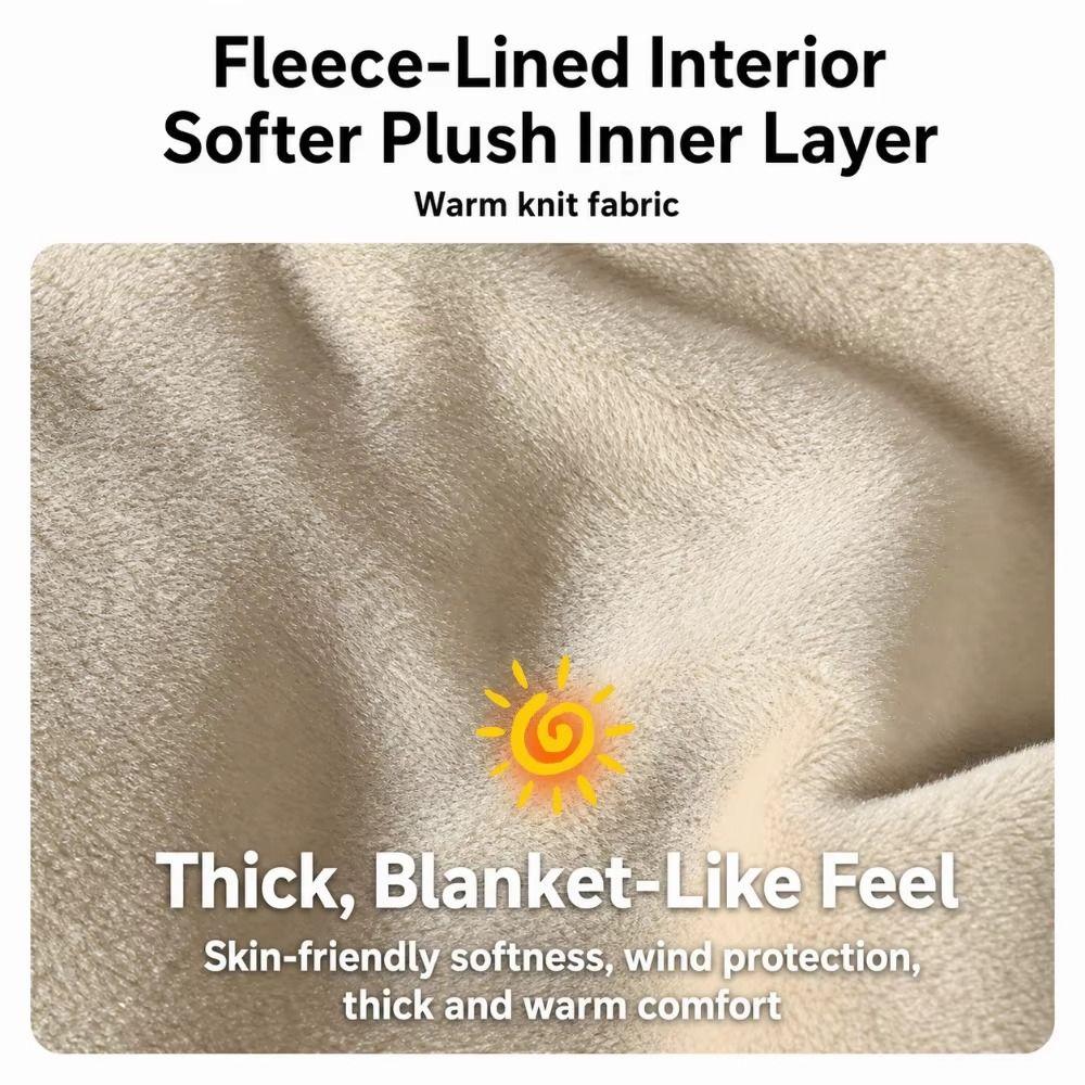 Thickened Knitted Scarf Striped Knitted Neck Warmer Skin-friendly Neck Gaiter Cycling