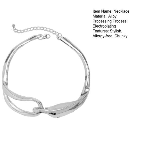 Женское массивное колье, изящное колье-чокер, гипоаллергенный чокер, ювелирное украшение, подарок для нее на день рождения, годовщину