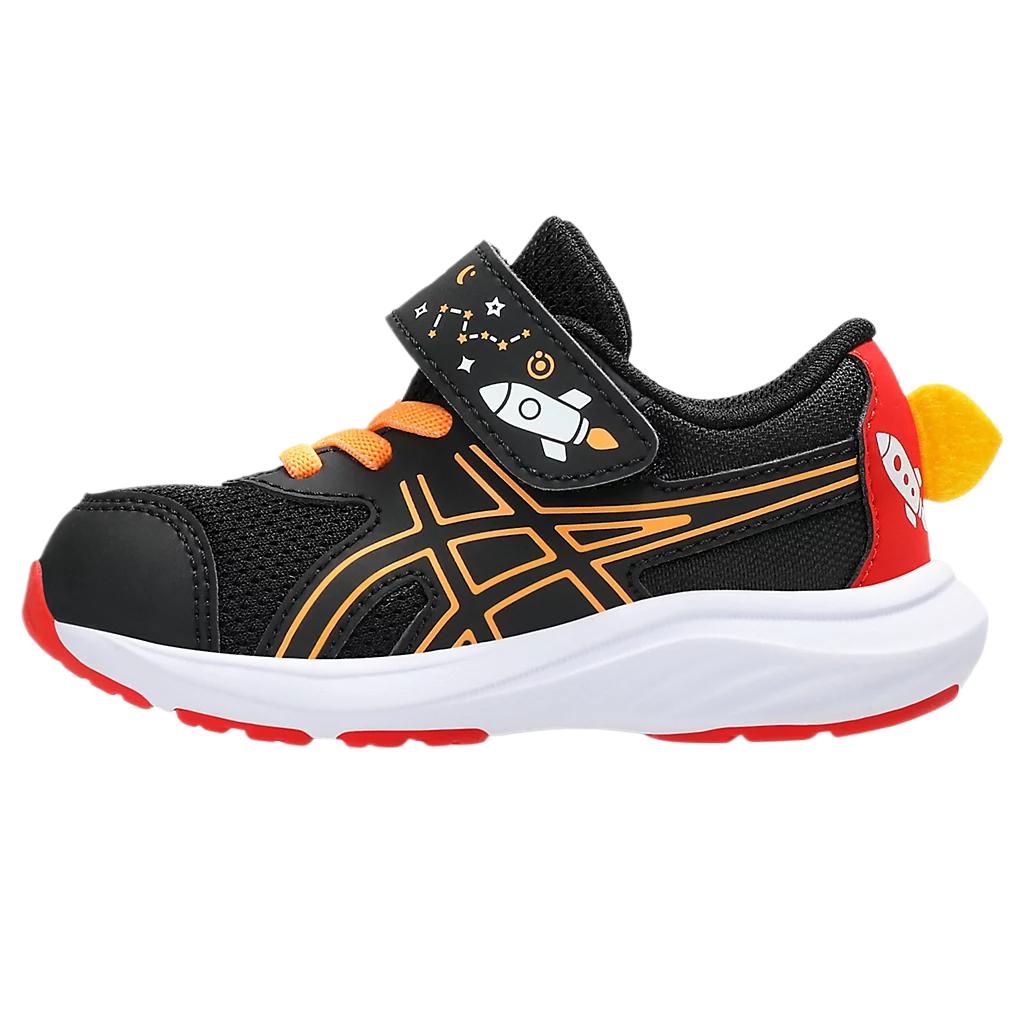 Asics Contend 9 TS School Yard Black Orange Pop Baby Sneakers 1014A365-001