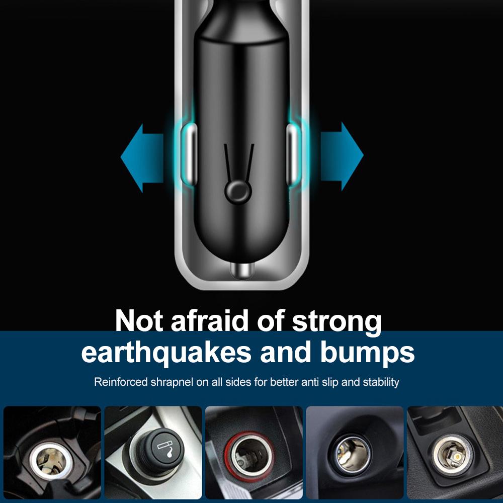 Разъем для автомобильного зарядного устройства 66 Вт PD QC3.0, разветвитель для быстрого зарядного устройства, два порта USB для зарядного устройства типа C со светодиодным дисплеем, адаптер питания