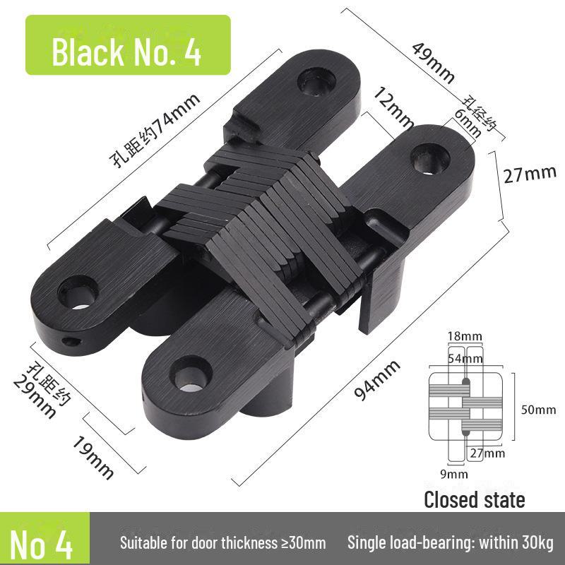 Thickened Stainless Steel Concealed Cross Hinge for European Folding Doors