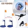 SOUGAYILANG Ice Fishing Rod Tip-Up 2 Colours Winter Ice Fishing Pole Fishing Tackle