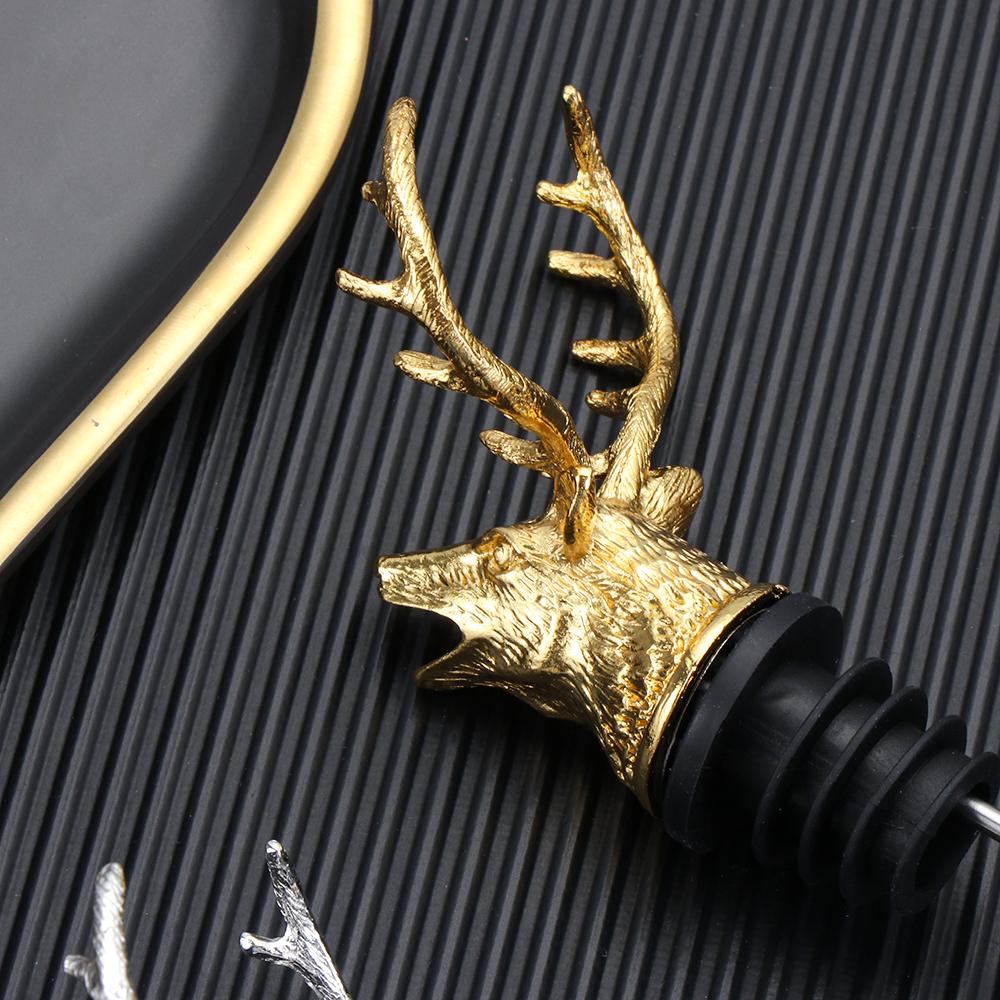Kitchen Accessories Unique Stag Christmas Ornament Bottle Stoppers Wine Aerators Wine Pourer