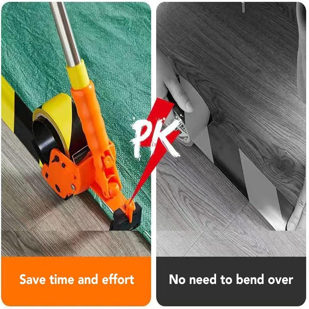 With Roller Floor Tape Applicator With Cutter Push Tape Marking Machine  Floor Film Installation